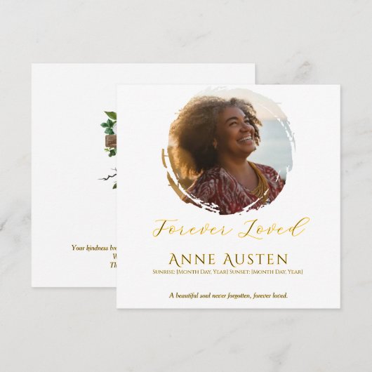 Condoleancekaartje (Voorkant / Achterkant)