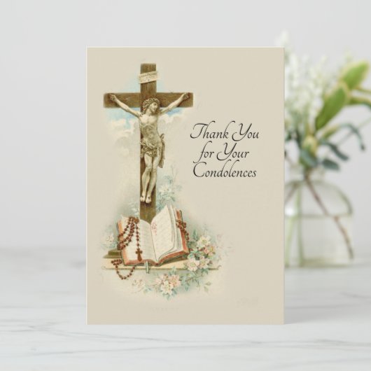 condoleances bedankkaart (Staand voorkant)