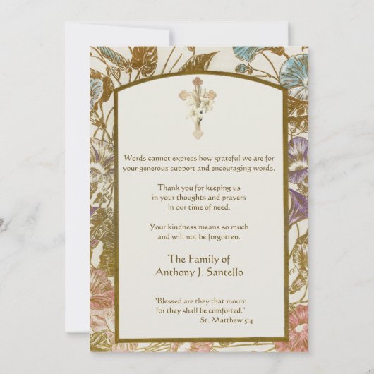 condoleances bedankkaart (Achterkant)