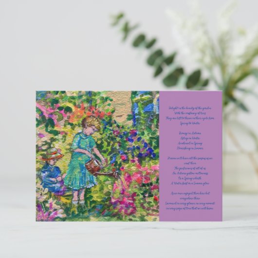 condoleances bedankkaart (Staand voorkant)