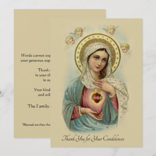 condoleances bedankkaart (Voorkant / Achterkant)