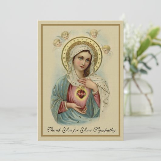 condoleances bedankkaart (Staand voorkant)