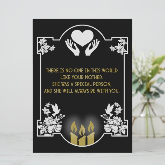 Condoleances Bericht Moeder (Staand voorkant)