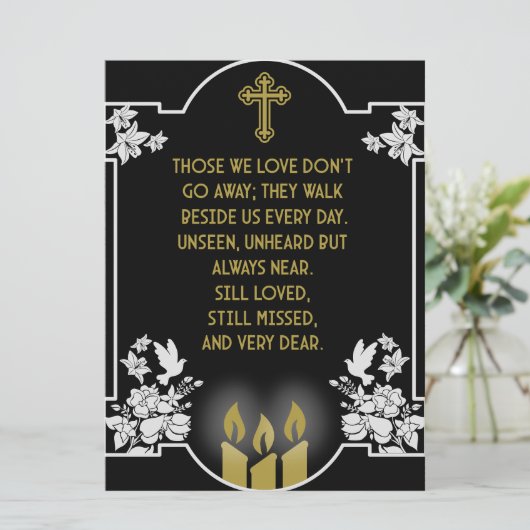 Condoleances Christelijke berichten (Staand voorkant)