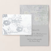 condoleances en sympathie Silver Foil Floral Card Folie Kaarten (Display)