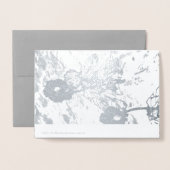 condoleances en sympathie Silver Foil Floral Card Folie Kaarten (Met envelop)