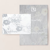condoleances en sympathie Silver Foil Floral Card Folie Kaarten (Display)