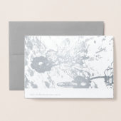 condoleances en sympathie Silver Foil Floral Card Folie Kaarten (Met envelop)