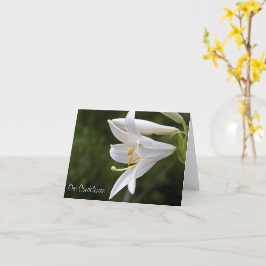 Condoleances Floral Kaart (Gele Bloem)