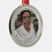 Condoleances Foto Memorial Herdenking Aandenken Aa Metalen Ornament (Rechts)
