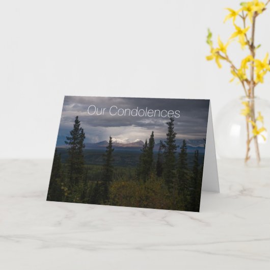 Condoleances in uw tijd van rouw Sympathie Scenic Kaart (Gele Bloem)