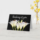 condoleances | Lillies Thinking of You Kaart (Gele Bloem)