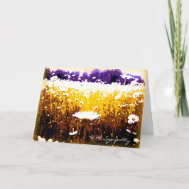 Condoleances met sympathie Prachtige Daisies Art Kaart