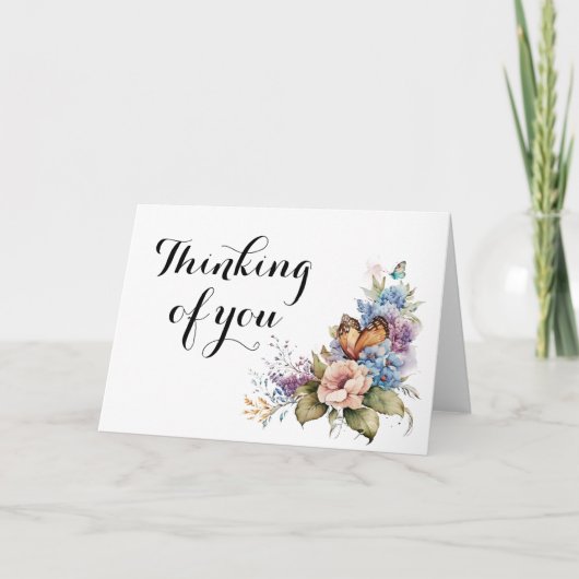 Condoleances Rouw Denk Aan Jou Blank  Kaart (Voorkant)