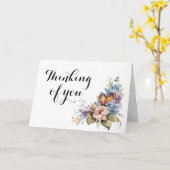 Condoleances Rouw Gedachten Aan Jou Blanco Kaart (Gele Bloem)