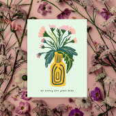 Condoleances Sorry voor het verlies Vaas van Bloem Briefkaart