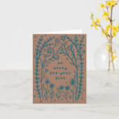 Condoleances Sorry Wildflower Bloemen Schets Doodl Kaart (Gele Bloem)