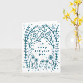 Condoleances Sorry Wildflower Bloemen Schets Doodl Kaart (Gele Bloem)