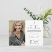 condoleances sympathie appreciatie foto kruisbeeld bedankkaart (Staand voorkant)