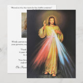 condoléances sympathie dank u katholieke Jezus Bedankkaart (Voorkant / Achterkant)