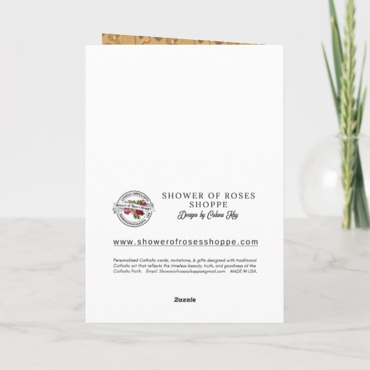 condoléances sympathie dank u katholieke Jezus Bedankkaart (Achterkant)