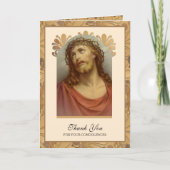 condoléances sympathie dank u katholieke Jezus Bedankkaart (Voorkant)