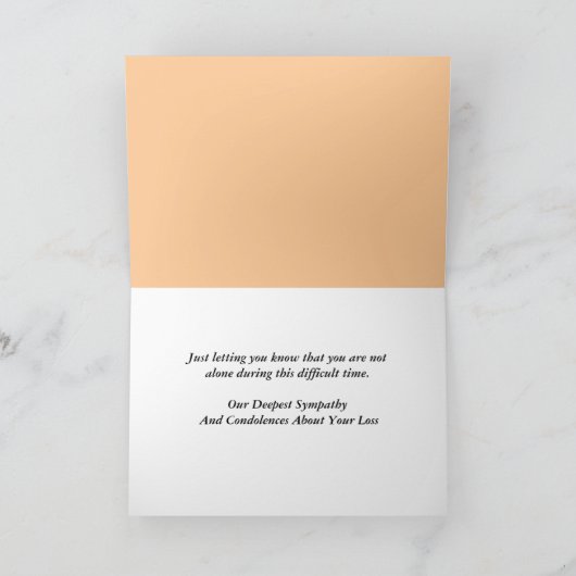 Condoleances / sympathiekaart kaart (Binnen)