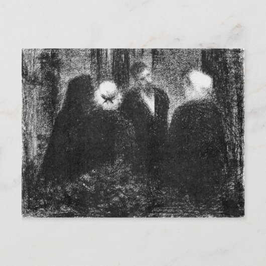 condoleances van Georges Seurat Briefkaart (Voorkant)