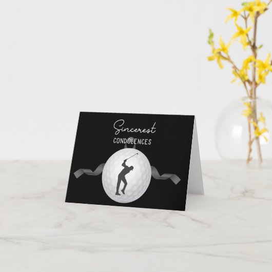 condoleances voor golfer kaart (Gele Bloem)