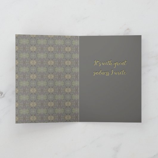 Condolence Floral Kaart (Binnen)