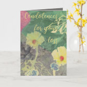 Condolence Floral Kaart (Gele Bloem)