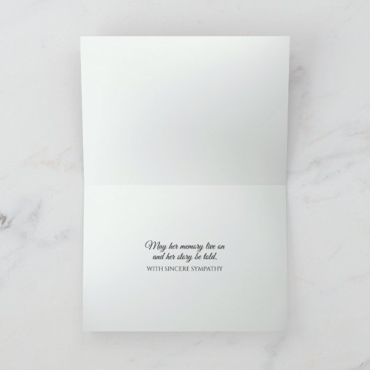 Condolence Monarch Butterfly On a Pencil Kaart (Binnen)