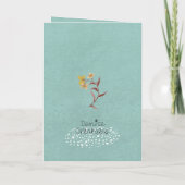 Condolences Aqua Soft Pastel Floral Banner Card Kaart (Achterkant)