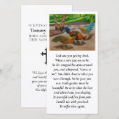 Condolences Blessing Purple, Blue, Orange Prayer (Voorkant / Achterkant)