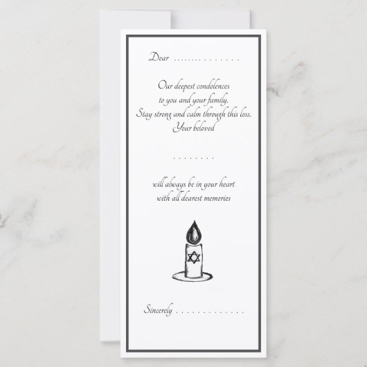 Condolences card (Voorkant)