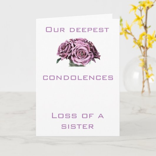 condoletiekaart kaart (Gele Bloem)