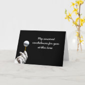 condoletiekaart voor golfer golfbal in een gat kaart (Gele Bloem)