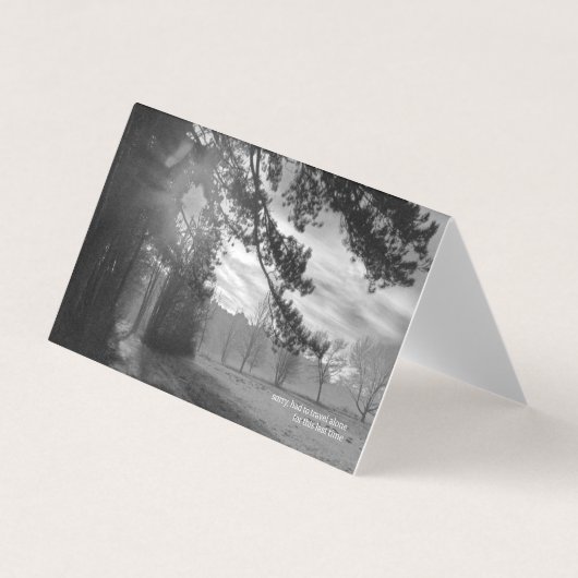 condoletiekaarten "laatste reis" kaart (Voorkant)