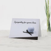 condoletiekkaart voor golfer golf zwarte lint kaart (Voorkant)