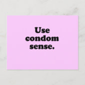 CONDOM SENSE GEBRUIKEN BRIEFKAART (Voorkant)