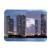 Condominiumtorens aan de waterfront in Miami Magneet (Horizontaal)