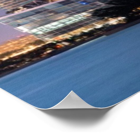 Condominiumtorens aan de waterfront in Miami Poster (Hoek)