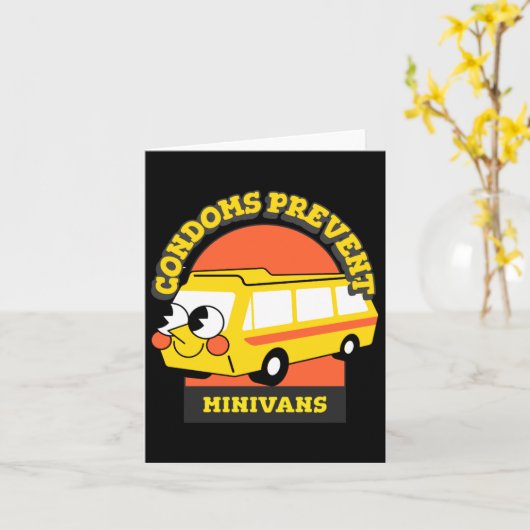 Condoms Prevent Minivans Funny  Kaart (Gele Bloem)