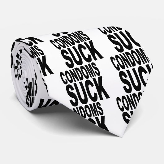 Condoms Suck Stropdas (Opgerold)