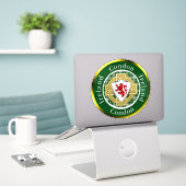 Condon Ierse Schild & Keltisch Kruis Persoonlijk Sticker (Laptop op bureau)