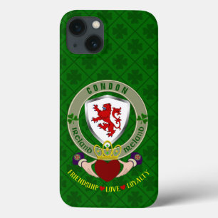 Condon Irish Shield & Claddagh Personalized Case-Mate iPhone Case