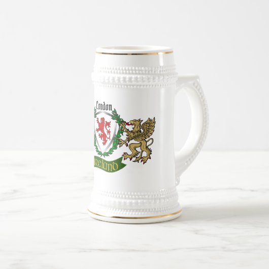 Condon Irish Shield Personalized Bierpul (Voorkant rechts)