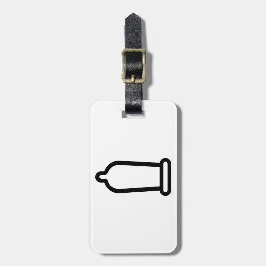 condoom bagagelabel (Voorkant verticaal)