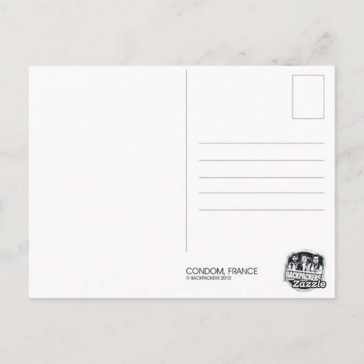 Condoom - Briefkaart (Achterkant)