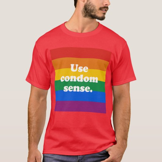 Condoomgevoel gebruiken  t-shirt (Voorkant)